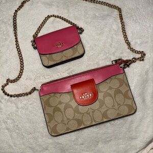 Poppy Crossbody With Card Case In Colorblock Signature Canvas